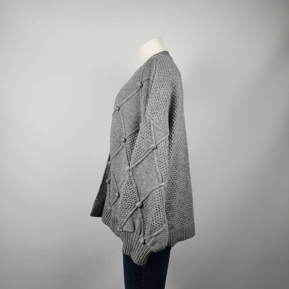 Staccato Grey Knit Cardigan Size L - Picture 4 of 8
